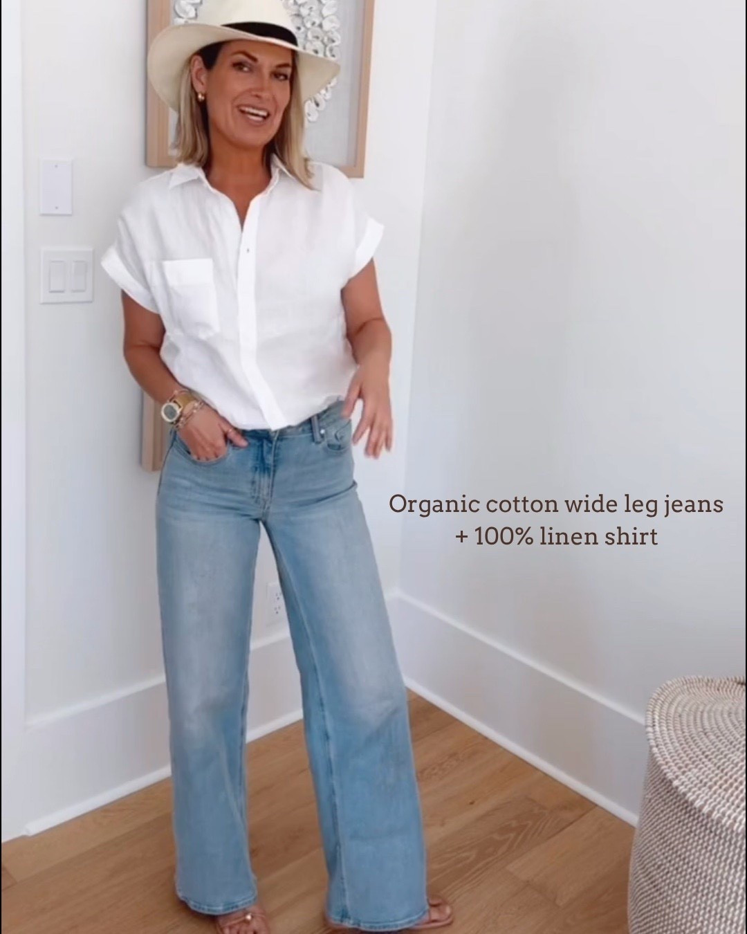 Love this organic linen shirt  wnd  wide leg jeans 🙌🏻🙌🏻

#LTKdayinmylife #LTKootd #LTKSeasonal