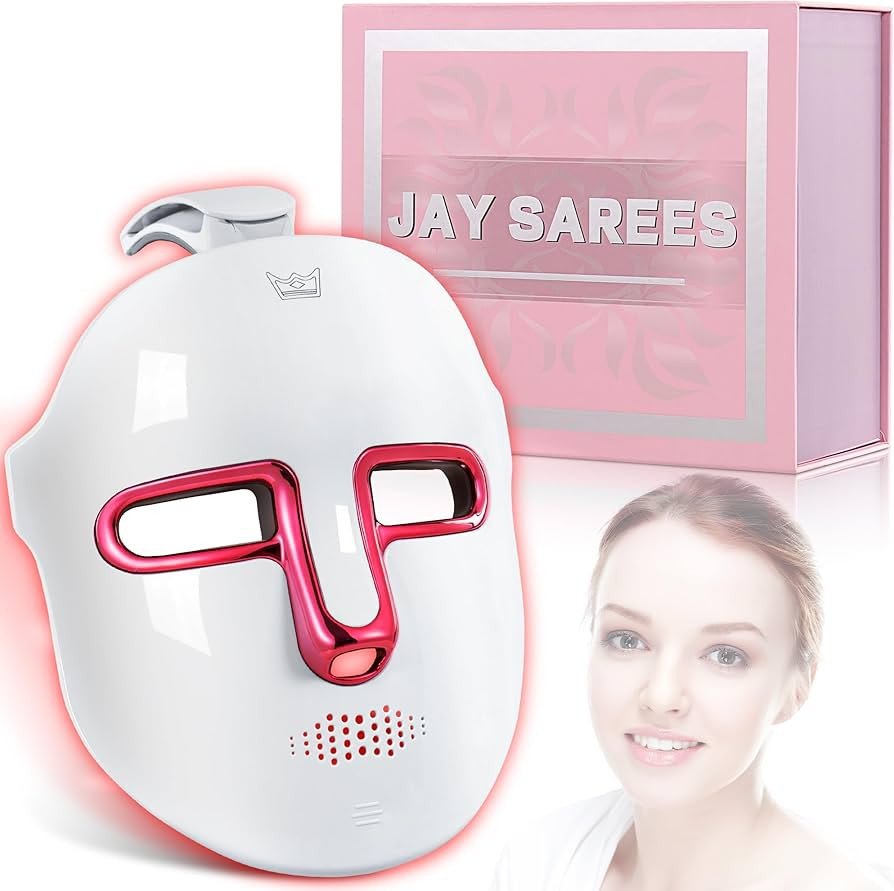 Red-Light-Therapy-for-Face, 7-1 Colors Led Face Mask Light Therapy, Facial Skin Care Mask (White) | Amazon (US)
