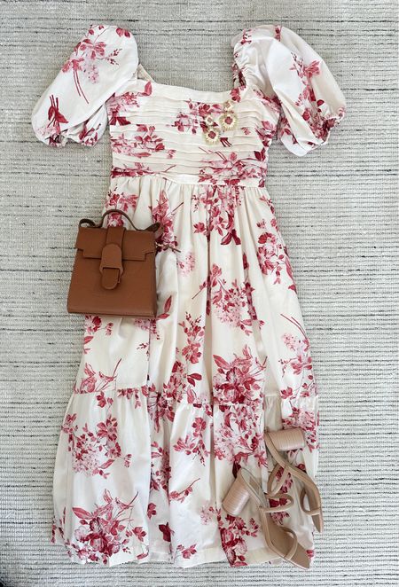 Spring and summer midi dress with puff sleeves and a tiered skirt paired with sandals! I love this silhouette and it’s always a fan of mine during this season. Can be dressed down with sneakers, too. Has pockets which I so appreciate! On sale for 20% off

#LTKstyletip #LTKSeasonal #LTKsalealert