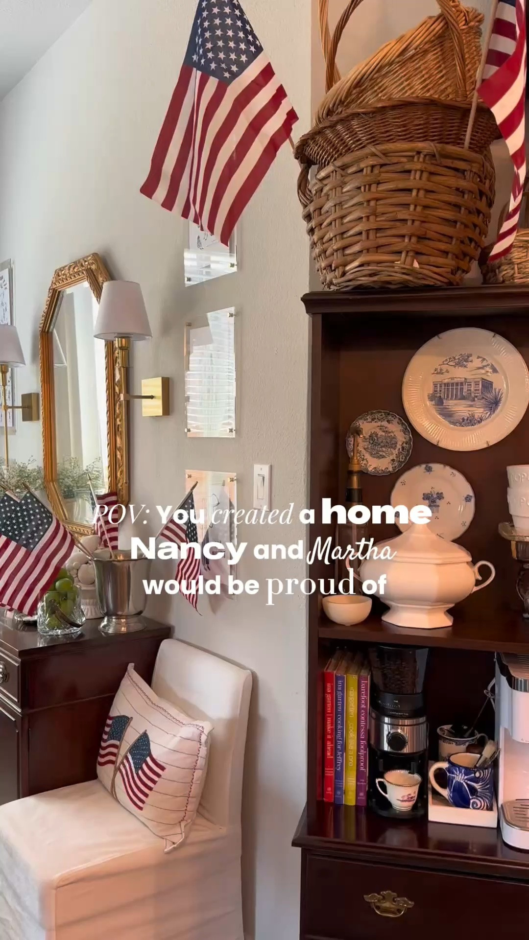 Want your home to feel timeless, collected, and effortlessly elegant? Start with these 3 designer-approved details:
💙 Decorate with blue and white accents—they instantly create a classic, layered look that never goes out of style.
✨ Style with silver heirloom pieces or vintage-inspired trays, bowls, and candlesticks to add warmth, history, and character.
🕯️ Fill your home with candlelight using glass hurricanes. They add cozy ambiance, beautiful height, and an elevated touch to any room.
It's the thoughtful details that make a home feel curated instead of decorated.
📌 Save this for your next home refresh.

#NancyMeyersStyle #MarthaStewartStyle #TimelessHome #ClassicHomeDecor #BlueAndWhiteDecor #CollectedHome #CoffeeBar #HomeDecor #InteriorDesign #TraditionalHome #CozyLuxury #HomeStyling #DesignerTips #NeutralHome #InteriorInspiration