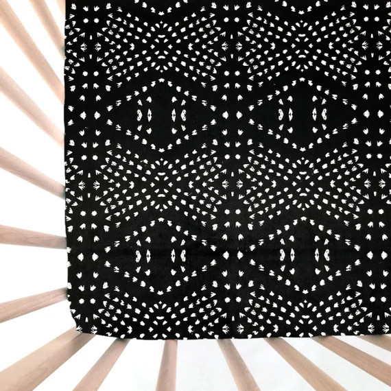 Crib Sheet: Black Boho Tile. Fitted Crib Sheet. Organic Crib | Etsy | Etsy (US)