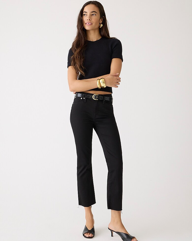 Tall 9" demi-boot crop jean in Stay Black wash | J. Crew US