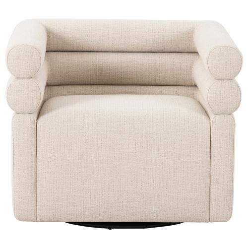 Eliana Modern Classic Cream Performance Swivel Living Room Chair | Kathy Kuo Home