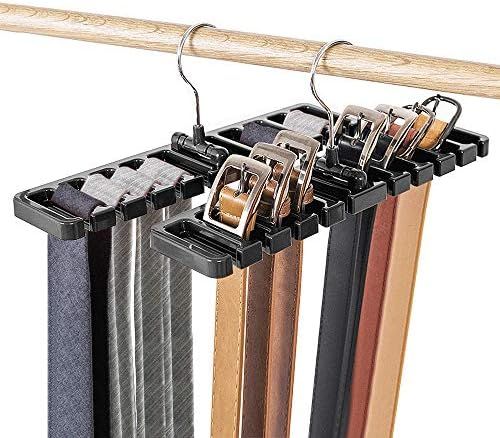 Amazon.com: DIOMMELL 2 PCS Belts Rack, Storage Organizer, Hanger, Holder - Closet tie Racks Hange... | Amazon (US)