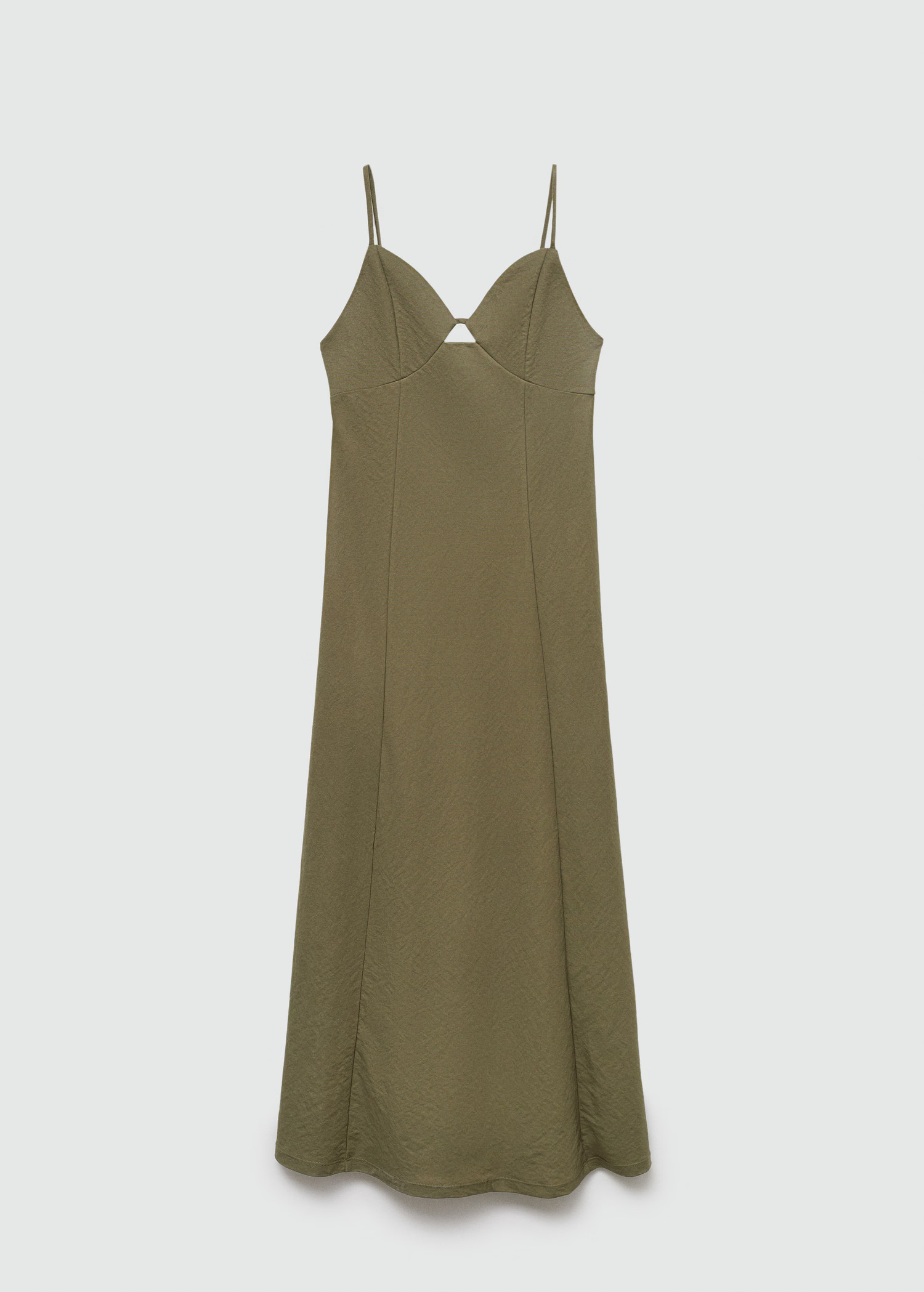 Long dress with straps | MANGO (US)