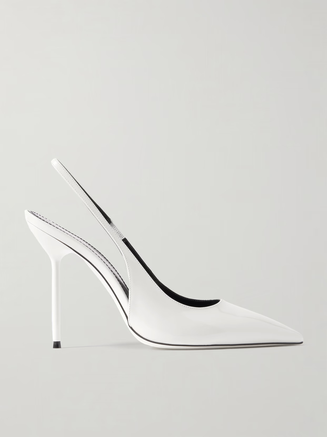 Paris Texas - Lidia Patent-leather Slingback Pumps - White | NET-A-PORTER (US)