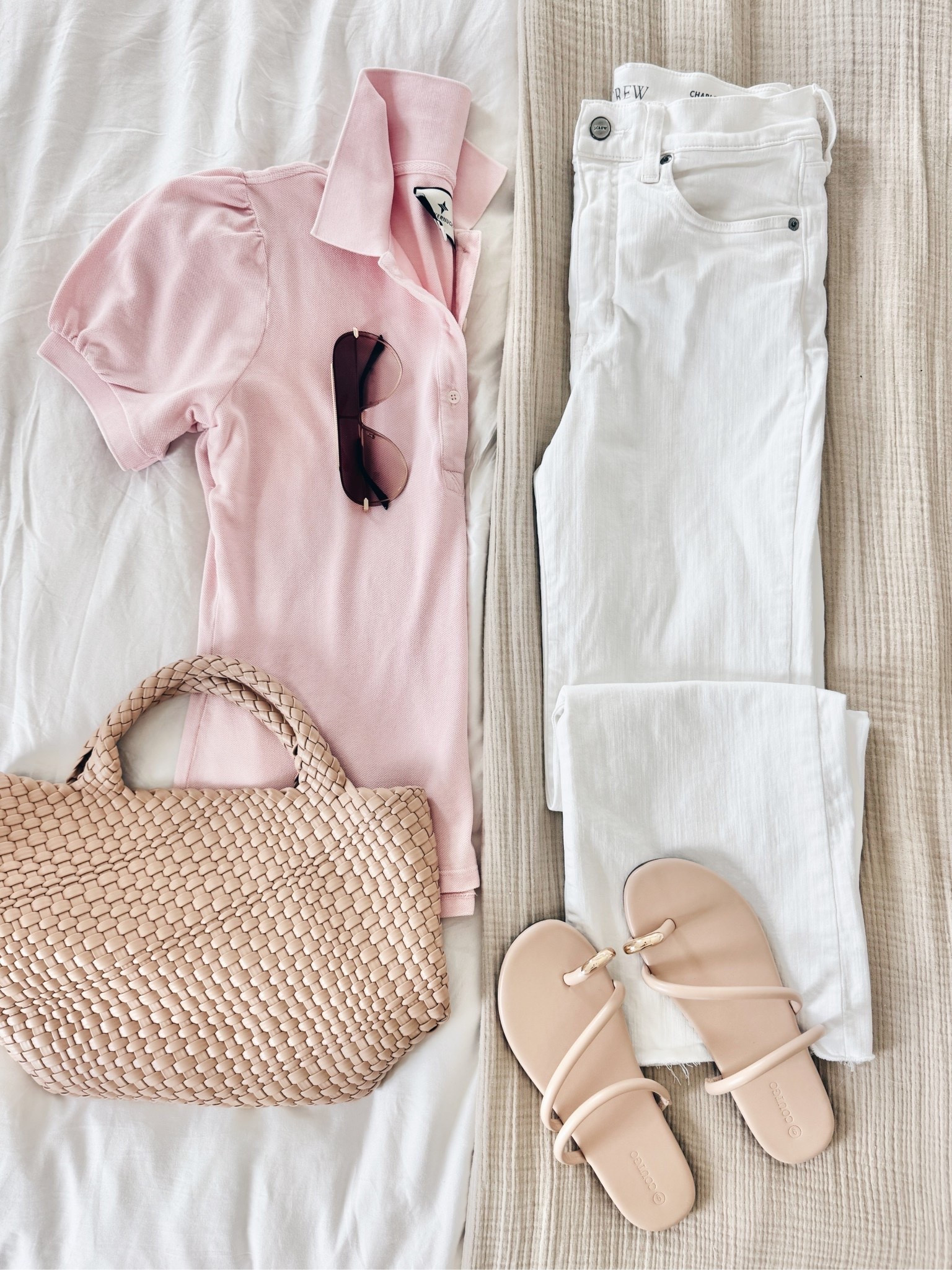 Preppy spring outfit!  I love the puff shoulder on this polo shirt

#LTKootd #LTKTall #LTKOver40