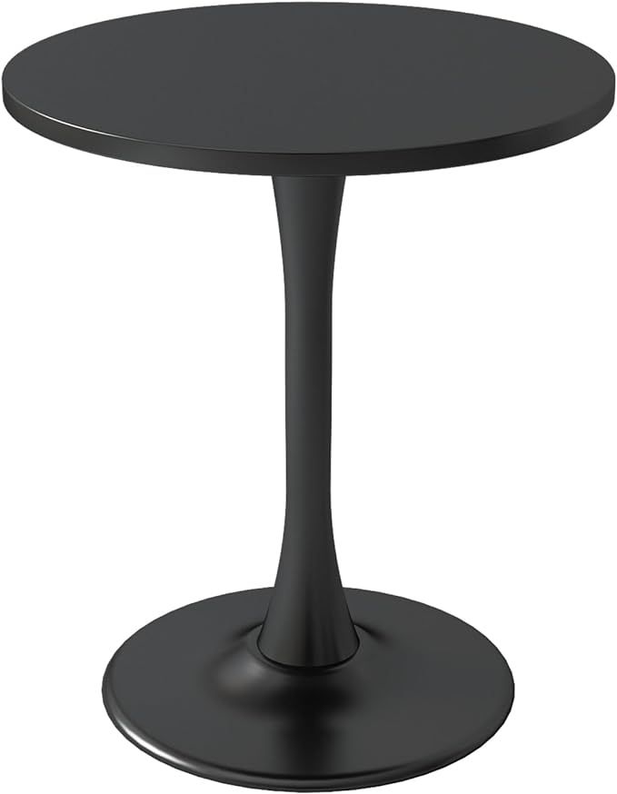 Black Round Table Modern Dining Table Tulip Round Kitchen Table Mid Century Coffee Table for Livi... | Amazon (US)