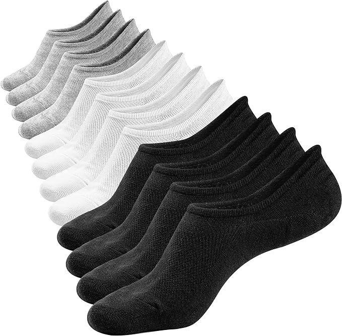 Mottee&Zconia No Show Sock Low Cut Ankle Short Socks for Men Basic Casual Anti-skid Cotton Socks ... | Amazon (US)