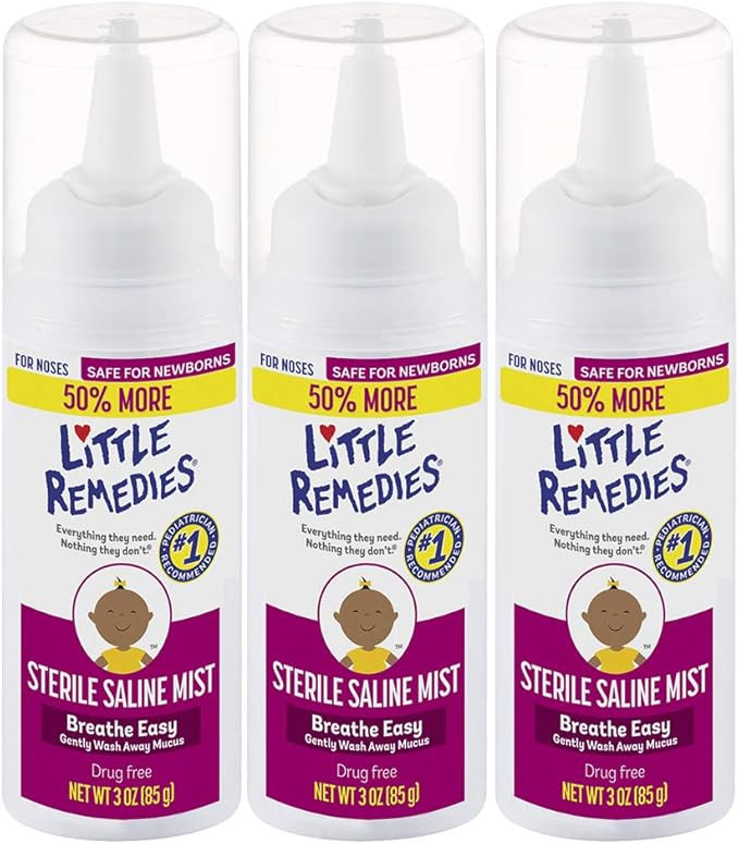 Little Remedies Sterile Saline Nasal Mist, 3 oz, Pack of 3 | Amazon (US)