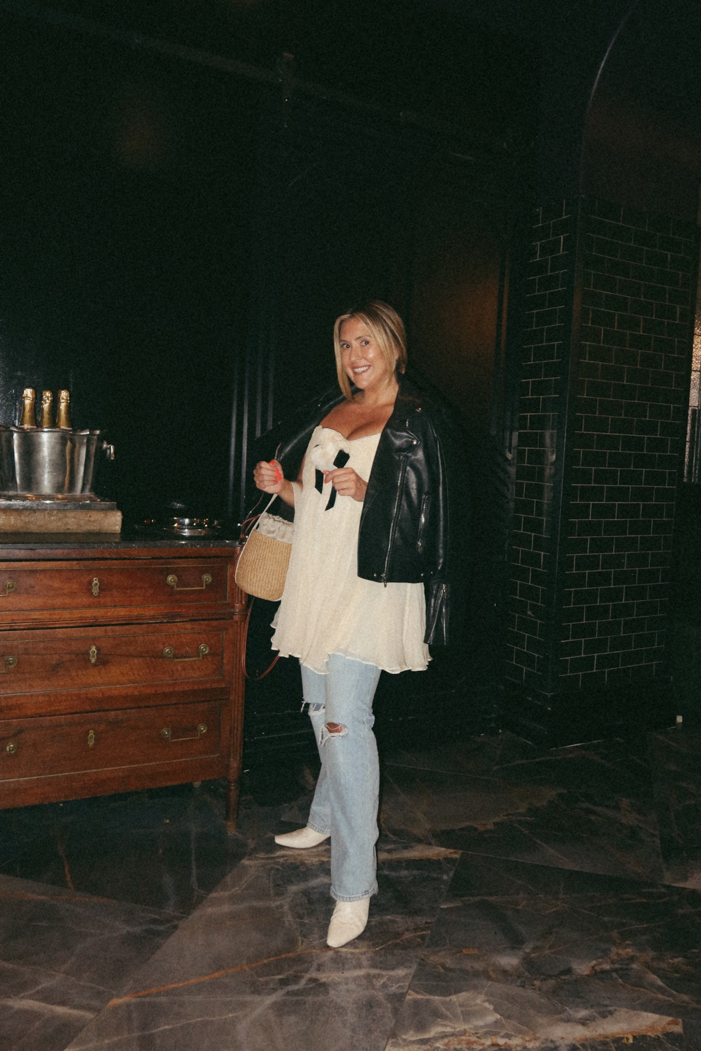 CONCERT OUTFIT
faux leather jacket
revolve dress
pistola jeans
khaite dupe boots 

#LTKsalealert #LTKstyletip #LTKmidsize