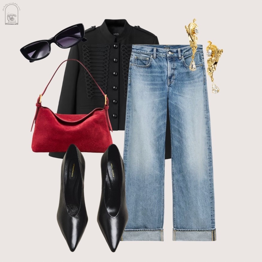 happy september! ❤️ this mj inspired outfit is excellent for the transition from summer to fall. the denim dresses it down and the statement earrings dress it up!

#LTKgrwm #LTKootd #LTKWorkwear