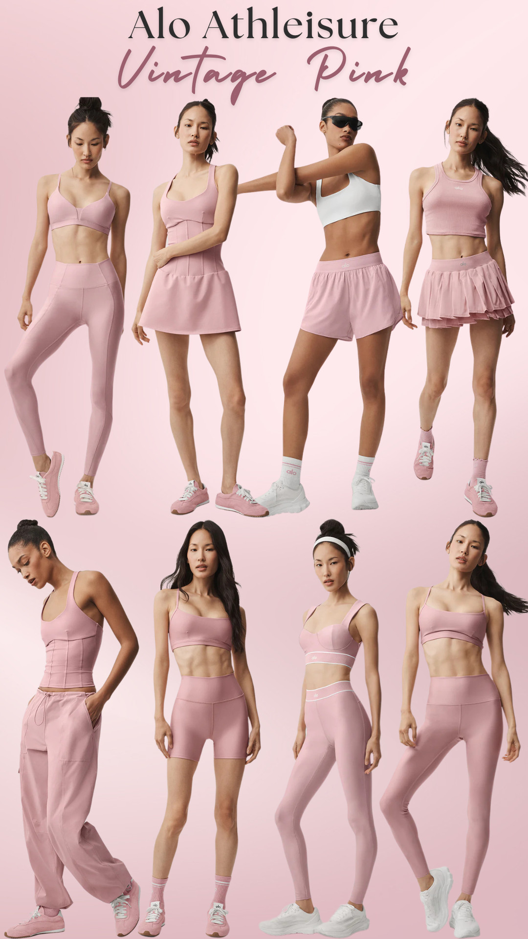 @Alo Yoga  Athleisure Wear | Vintage Pink | Spring Collection

This Vintage Pink athleisure from Alo Yoga is the perfect soft pink for spring workouts. It’s feminine, flattering, and looks amazing across leggings, sports bras, tennis skirts, and workout sets.

I rounded up some of my favorite Alo Vintage Pink activewear pieces including leggings, training bras, biker shorts, tennis skirts, and performance workout sets.

Perfect for:
• pilates classes
• yoga workouts
• tennis outfits
• pickleball outfits
• gym training sets
• spring athleisure looks

This color is one of the most wearable pink workout shades — soft enough to feel neutral but still gives that pilates princess / clean girl athletic aesthetic.

If you love elevated activewear / athleisure sets, this Vintage Pink collection from Alo is such a good one for spring.

↓ Everything is linked! 

#LTKActive #LTKSeasonal #LTKTravel