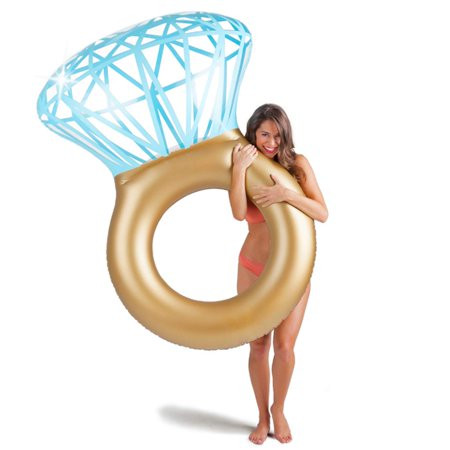 XMASMATE Inflatable Diamond Ring Pool Float - Engagement Ring Bachelorette Party Float Stagette Deco | Walmart (US)