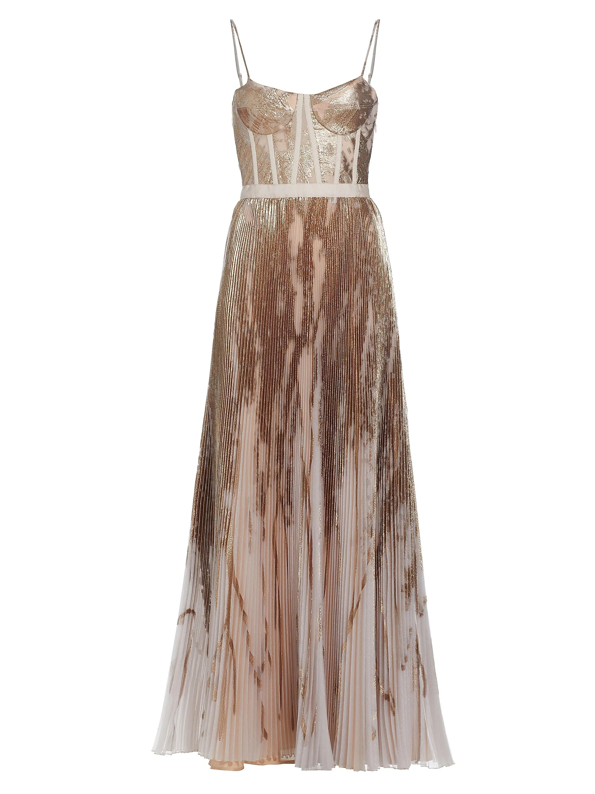 Shop SIMKHAI Brielle Brocade Bustier Gown | Saks Fifth Avenue | Saks Fifth Avenue