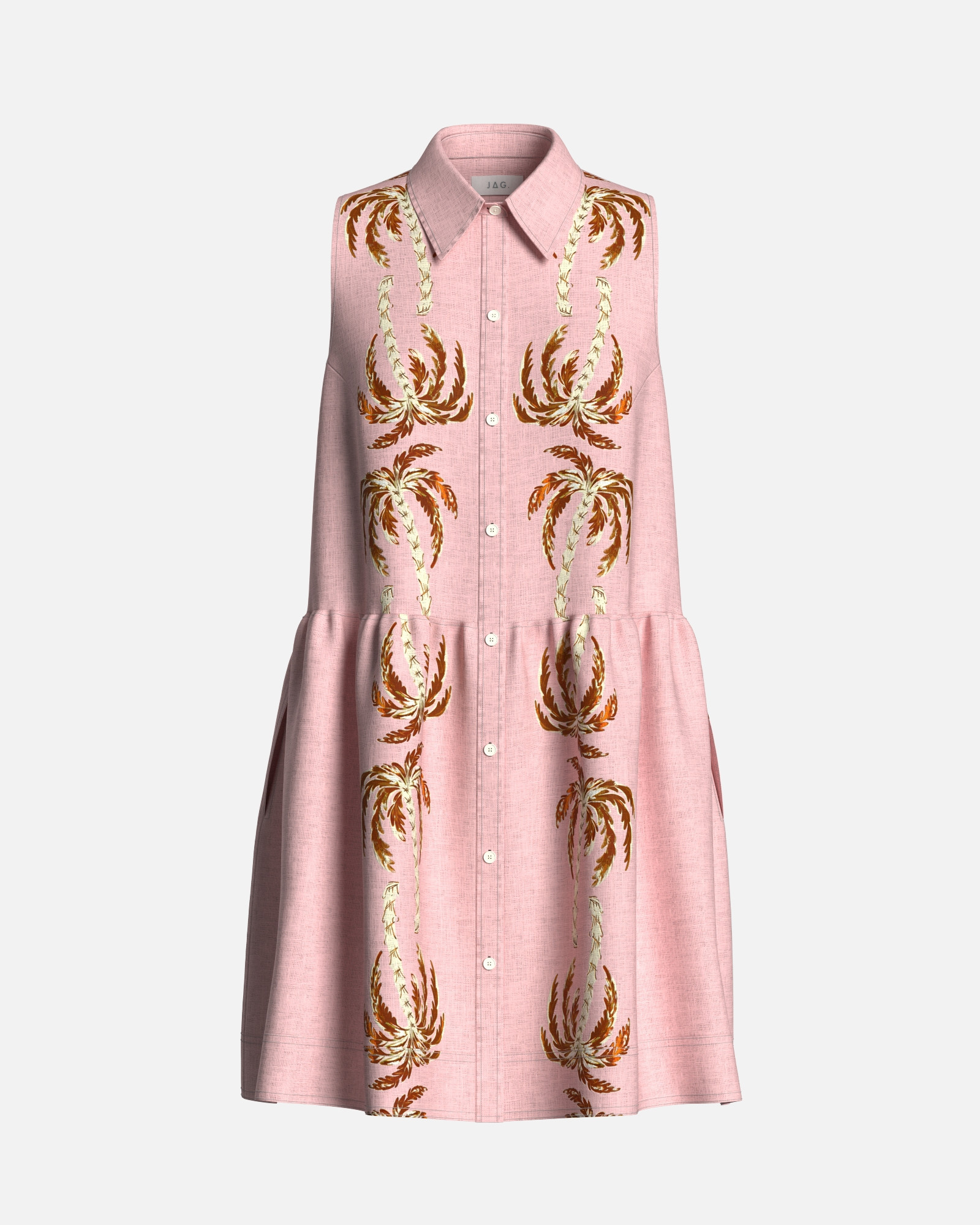 Linda Linen Palmier Shirt Dress | JAG (Australia & New Zealand)
