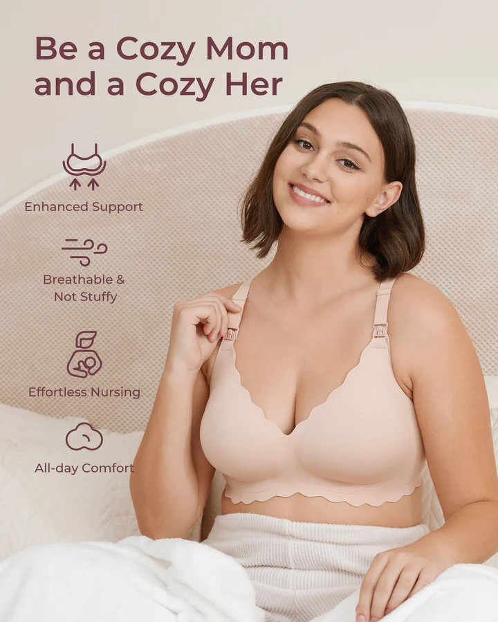 Momcozy Jelly Strip Nursing Bra YN46 | Seamless Support for M9 Pump | Momcozy US