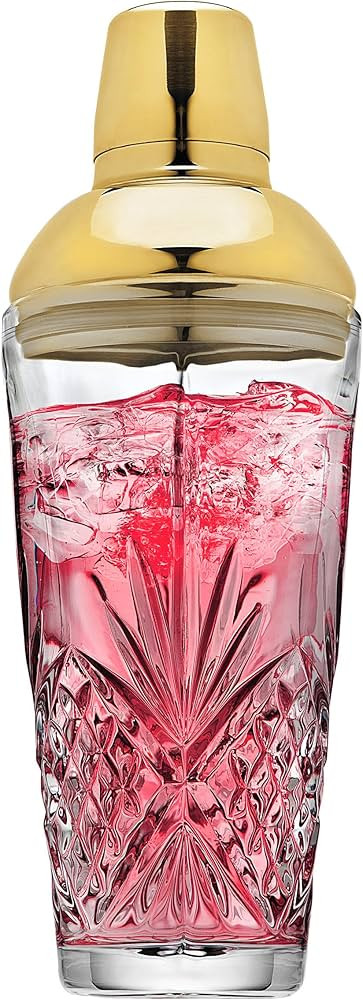 Godinger Dublin Cocktail Shaker, Martini Shaker, 17oz (Gold) | Amazon (US)