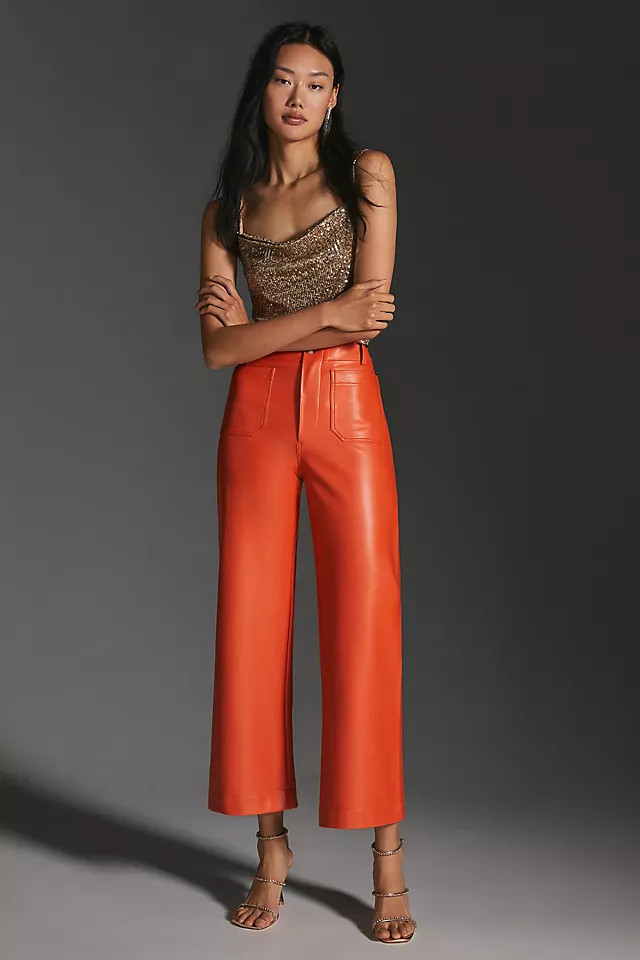 Maeve The Colette Faux Leather Pants | Anthropologie (US)