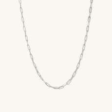 Boyfriend Bold Chain Necklace White Gold | Mejuri (Global)