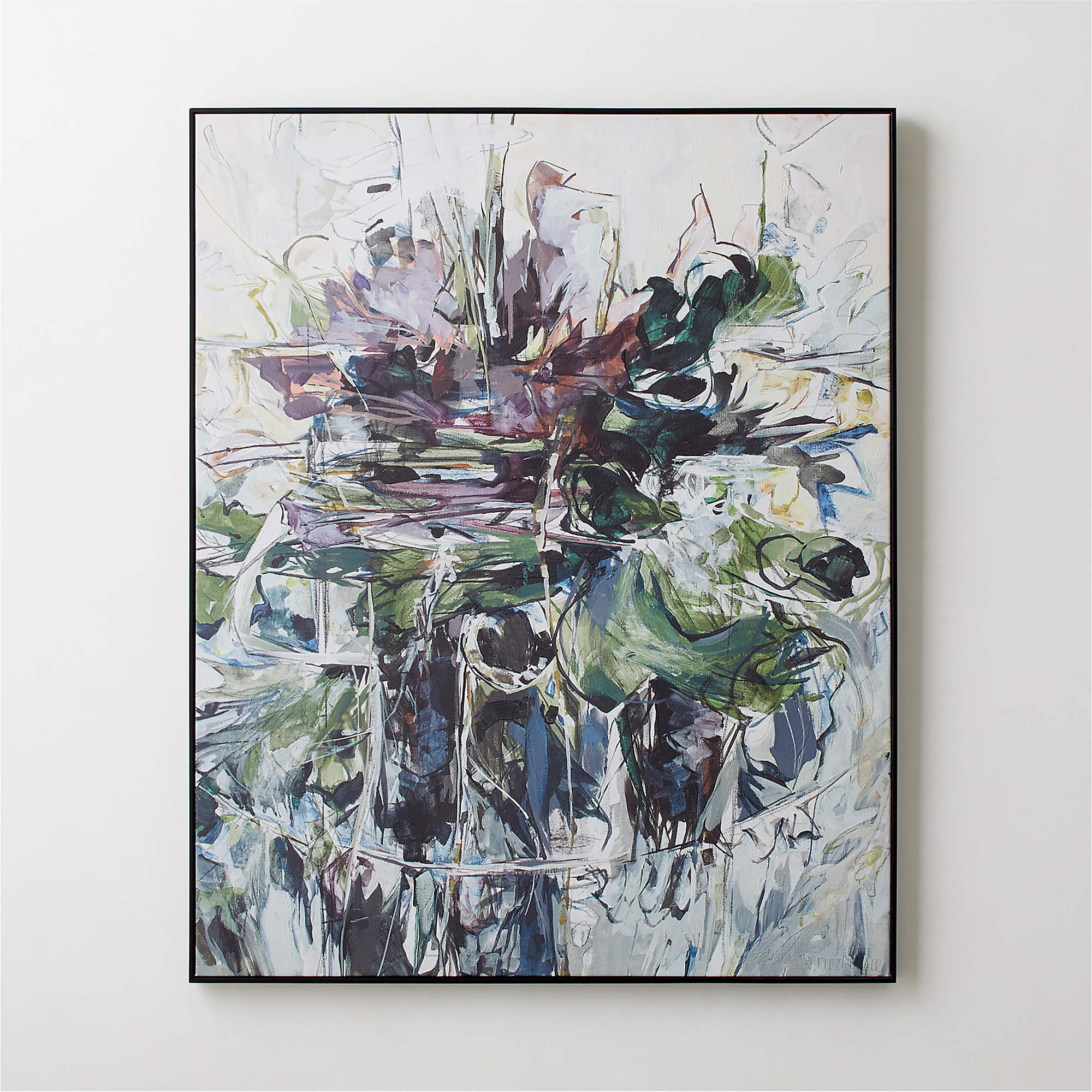 'Stick and Stones' Framed Wall Art by Jeffrey Fitzgerald 48"X60" + Reviews | CB2 | CB2