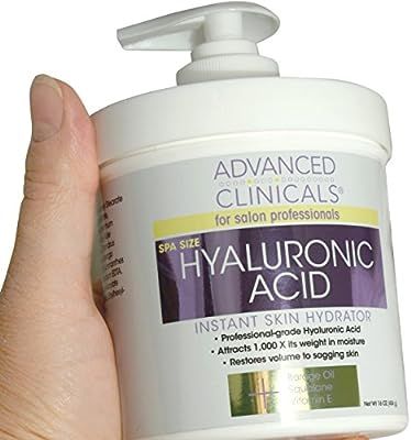 Advanced Clinicals Anti-aging Hyaluronic Acid Cream for face, body, hands. Instant hydration for ... | Amazon (US)