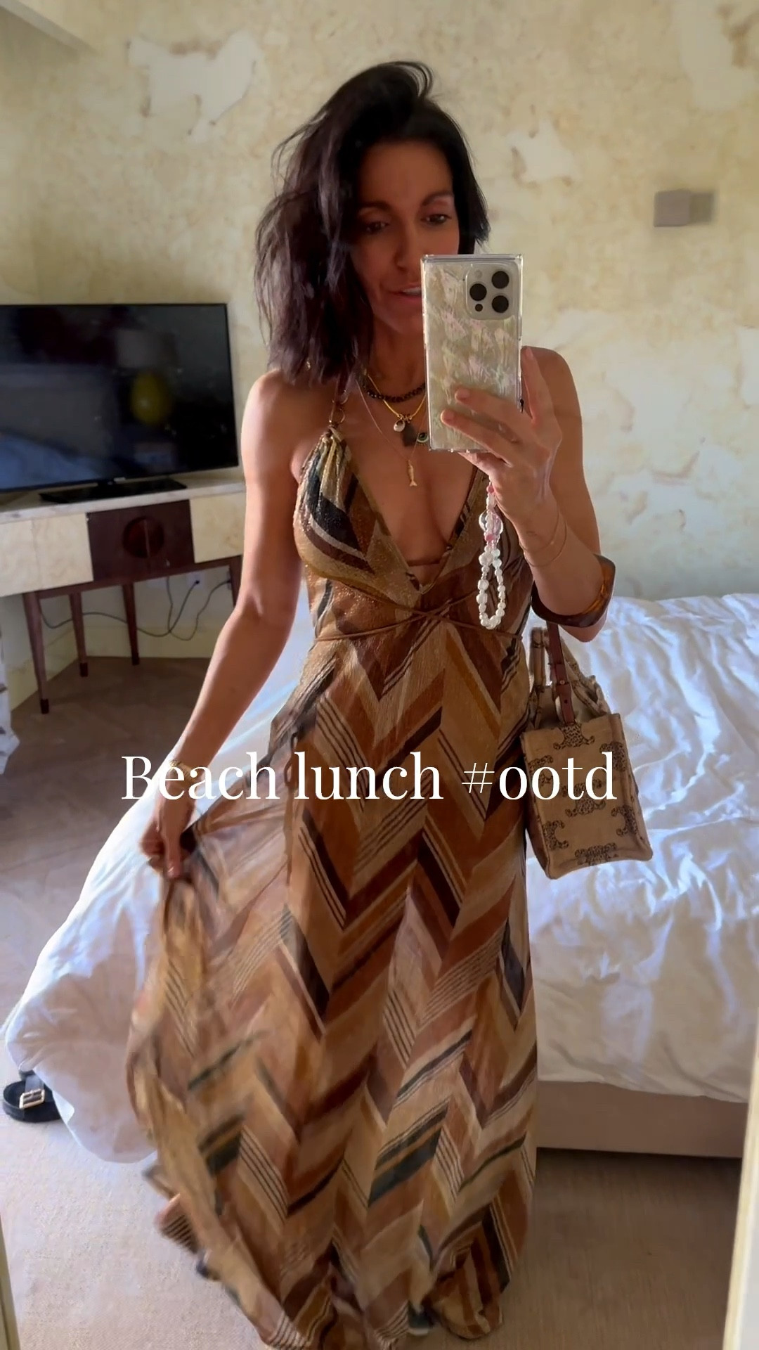 The perfect beach coverup or daytime dress! 

I can’t get over the beautiful colors in this beachy maxi dress, plus it has a gold shimmer to it that is gorgeous in the sun! I wore a shimmery brown bikini under this with gold accents. 

I linked all of the back jewelry that I layered, as well as these amazing gold ballet flats! They are a bit of a splurge...I linked my exact pair, plus some really great similar versions at a bank account friendly price 👏🏼

#LTKootd #LTKTravel #LTKgrwm