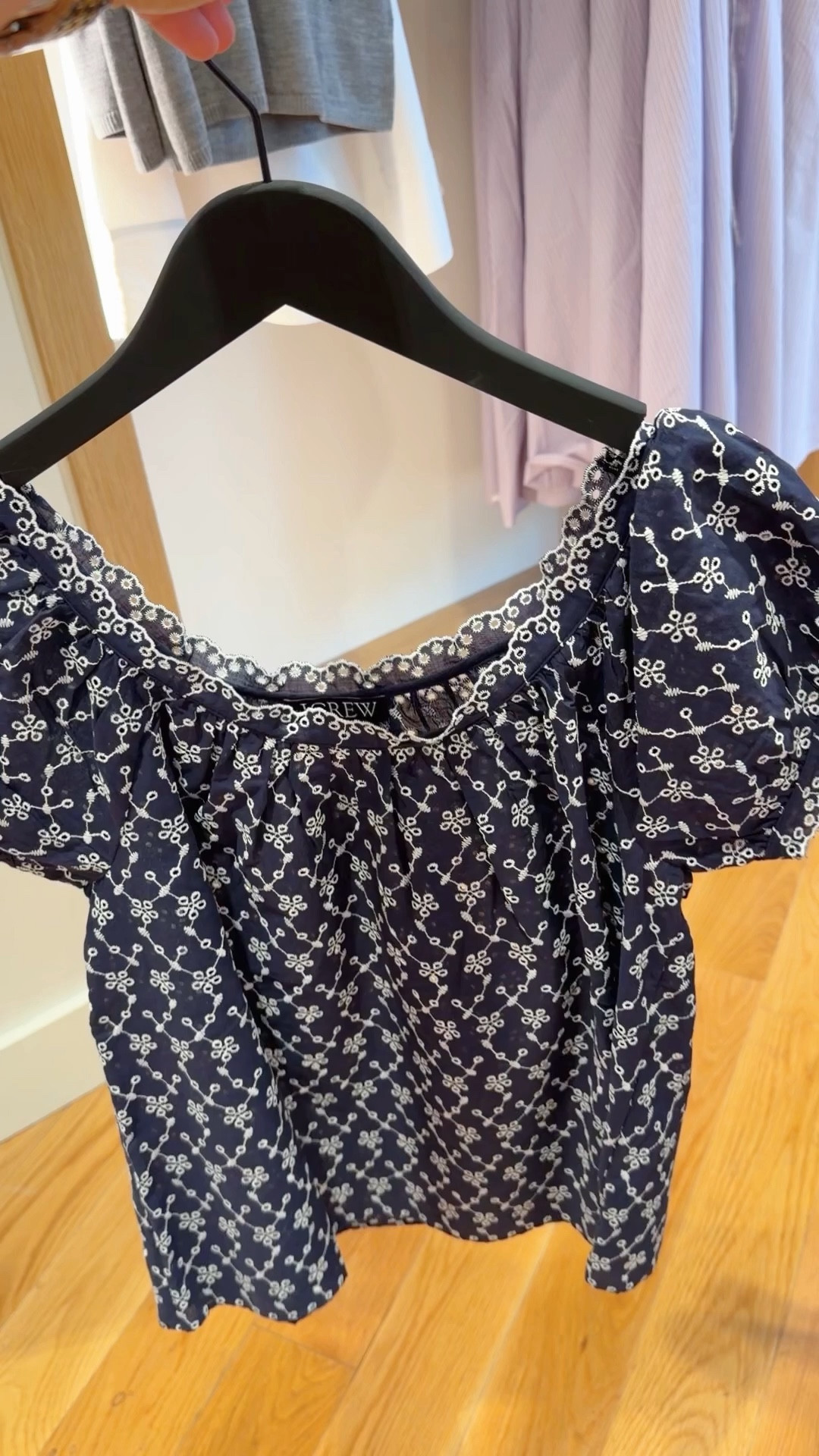 Isn’t this scallop-trim eyelet top so pretty for spring and summer?! Love this navy and white combo. Also available in a beautiful chocolate brown color and classic white as well. 

#LTKOver40 #LTKSaleAlert #LTKSeasonal