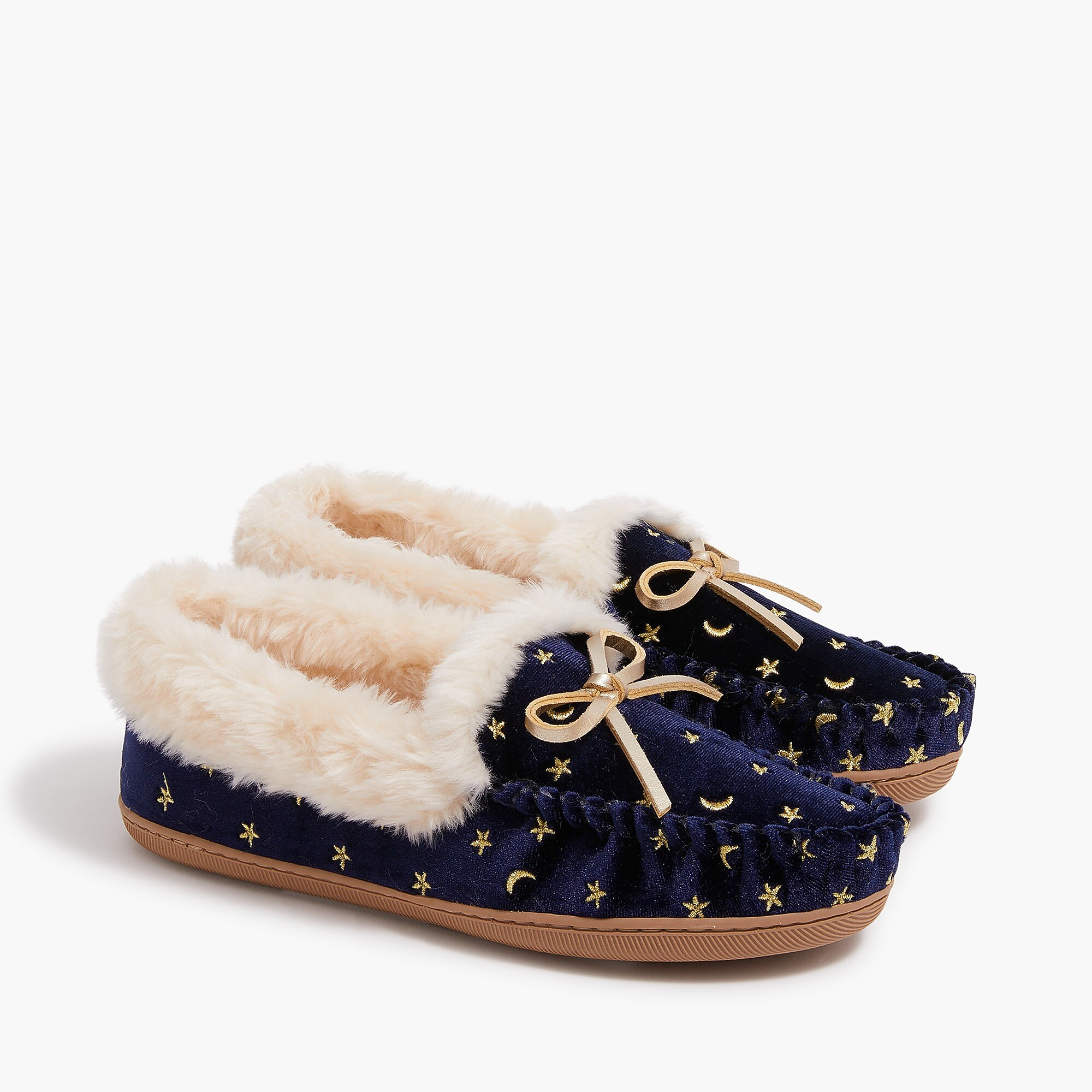 Velvet stars and moon slippers | J.Crew Factory