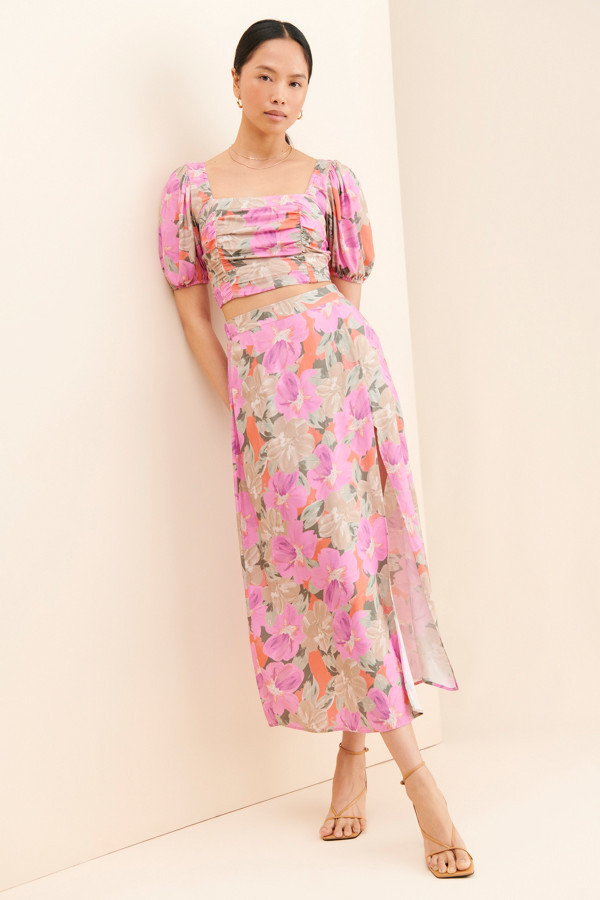 Katie Floral Midi Skirt | Nuuly