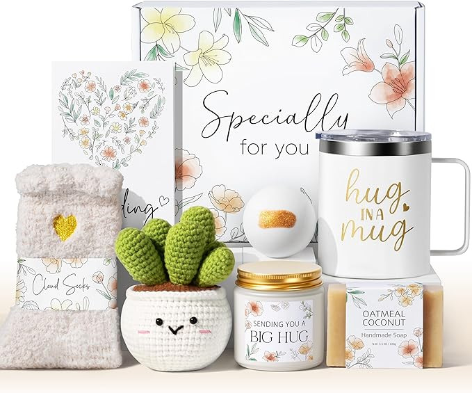 Self Care Get Well Soon Gifts Basket for Women, Birthday Gifts for Women Spa Care Package, Thinki... | Amazon (US)