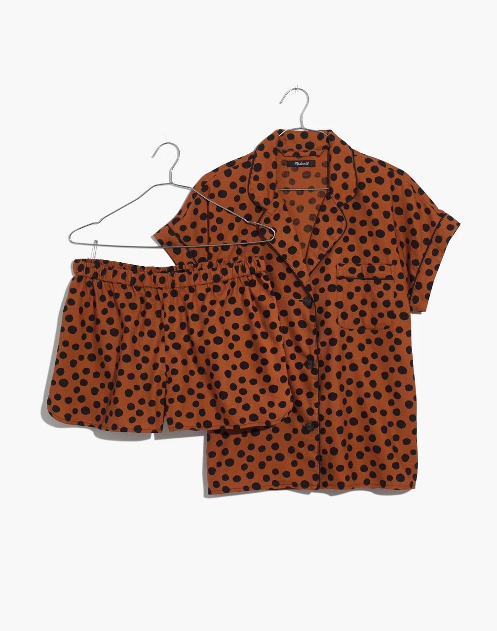 Flannel Bedtime Pajama Set in Leopard Dot | Madewell