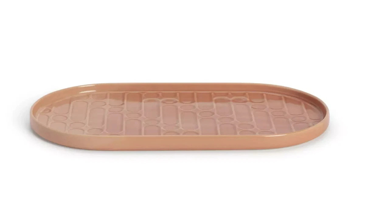 Citrine Stoneware Oval Serving Platter - Pink  | eBay | eBay UK