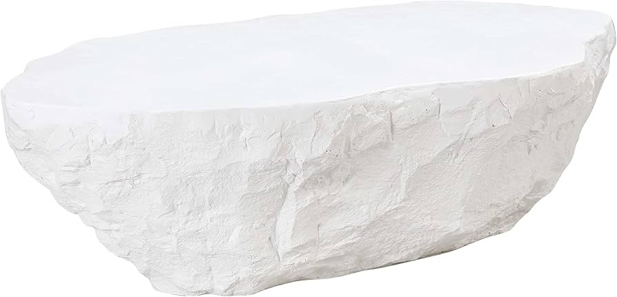 Tov Furniture Crag White Concrete Coffee Table | Amazon (US)