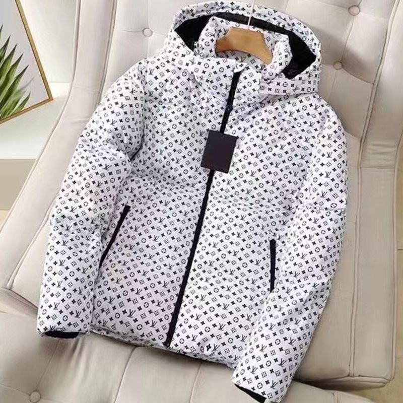 DUPE L V Logo Letter Printing Down Jackets Medium Long Winter Costume Warm Outdoor Down Jacket Fo... | DHGate