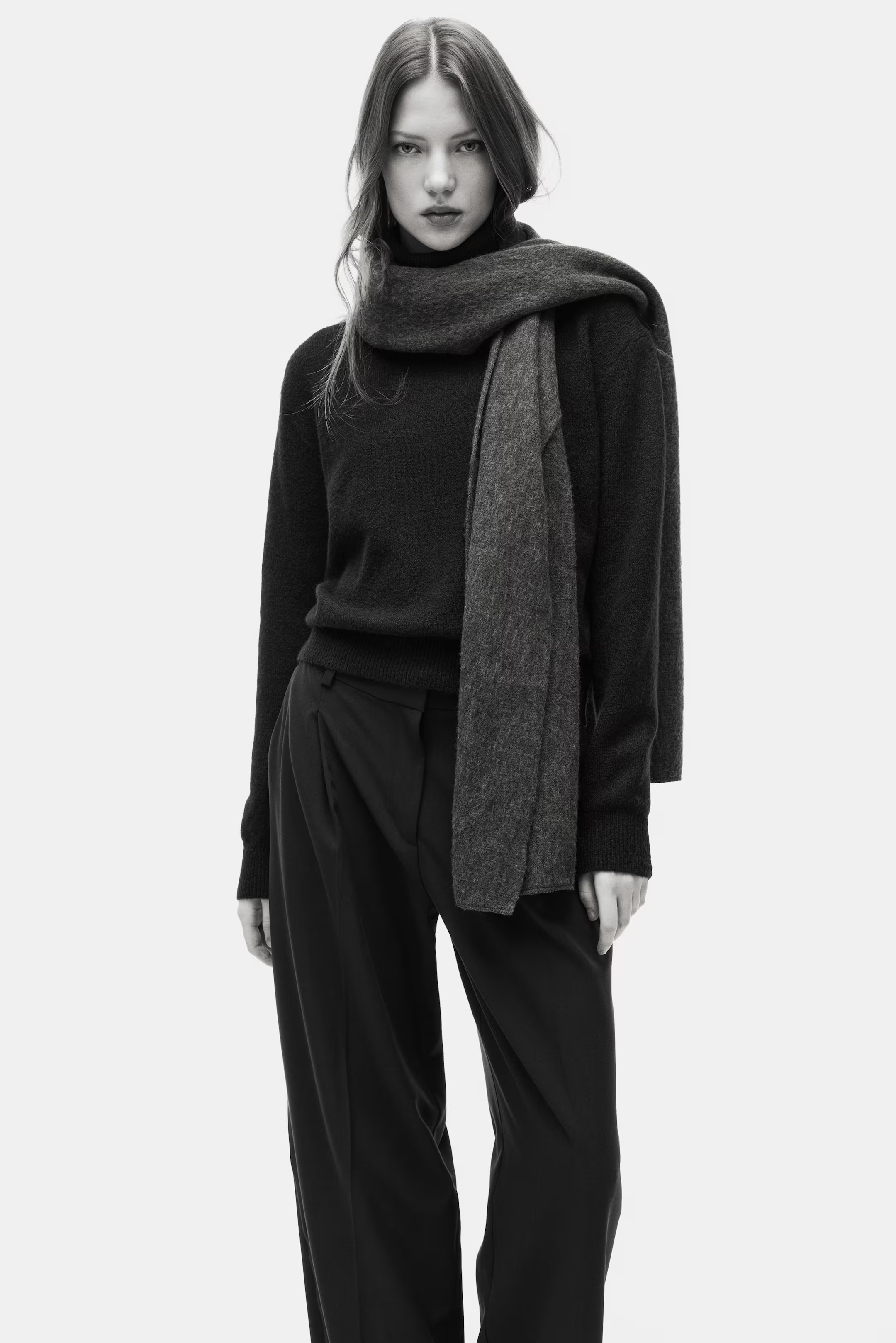 Wide tailored trousers - Dark brown - Ladies | H&M GB | H&M (UK, MY, IN, SG, PH, TW, HK)