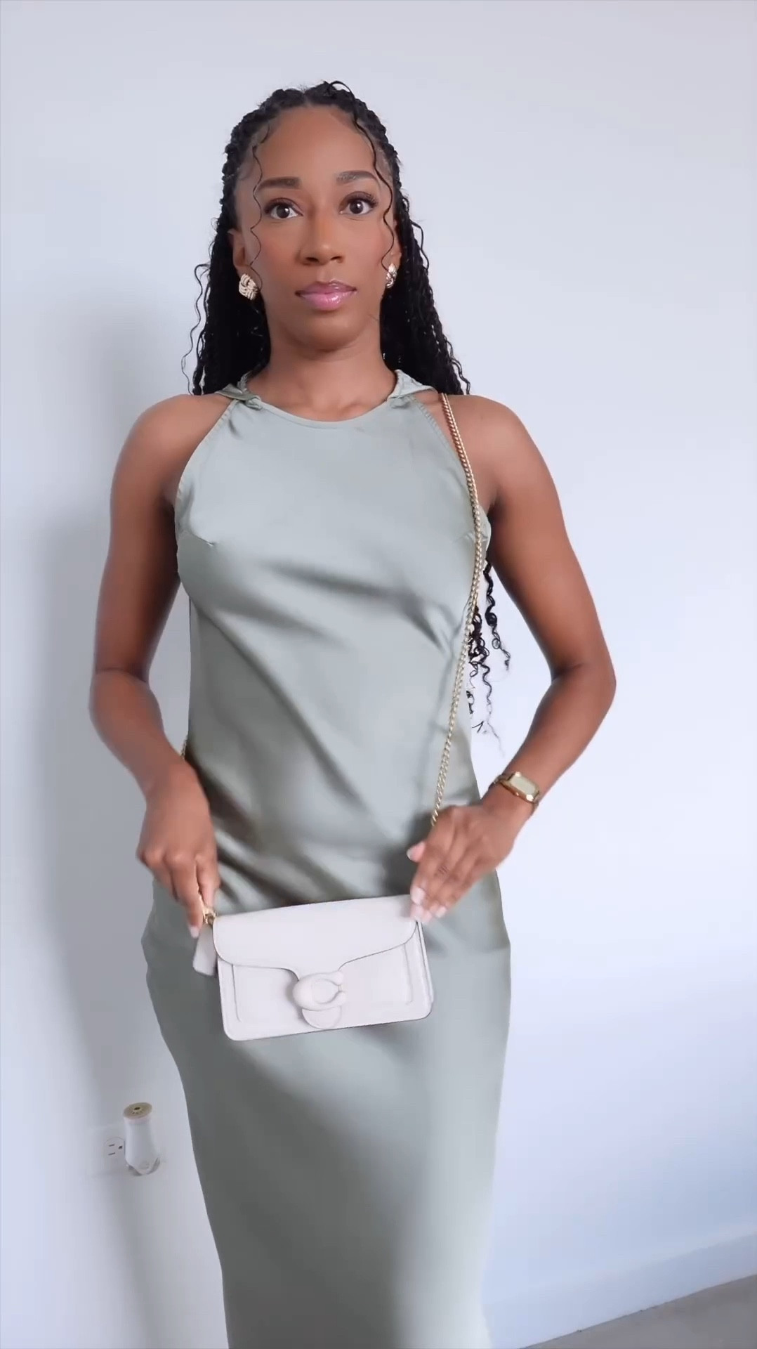 Get Ready With Me • Green Satin Dress