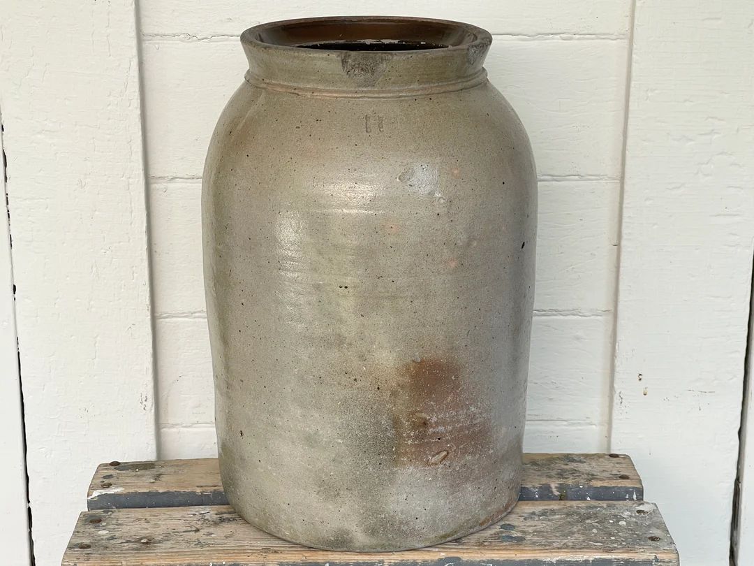 Antique Crock 4 Gallon Stoneware Crock Marked With a H - Etsy | Etsy (US)