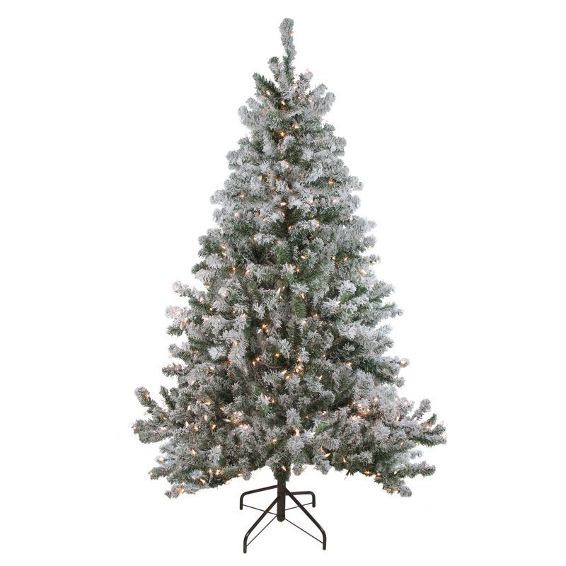 Northlight 6' Prelit Artificial Christmas Tree Flocked Balsam Pine - Clear Lights | Target