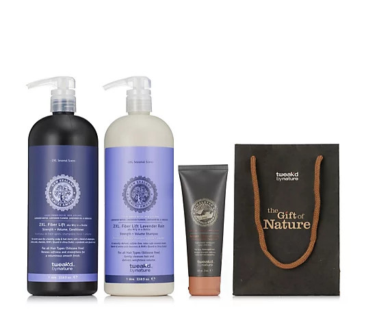 Tweak'd by Nature Supersize Shampoo & Conditioner with Treatment Balm - QVC UK | QVC UK