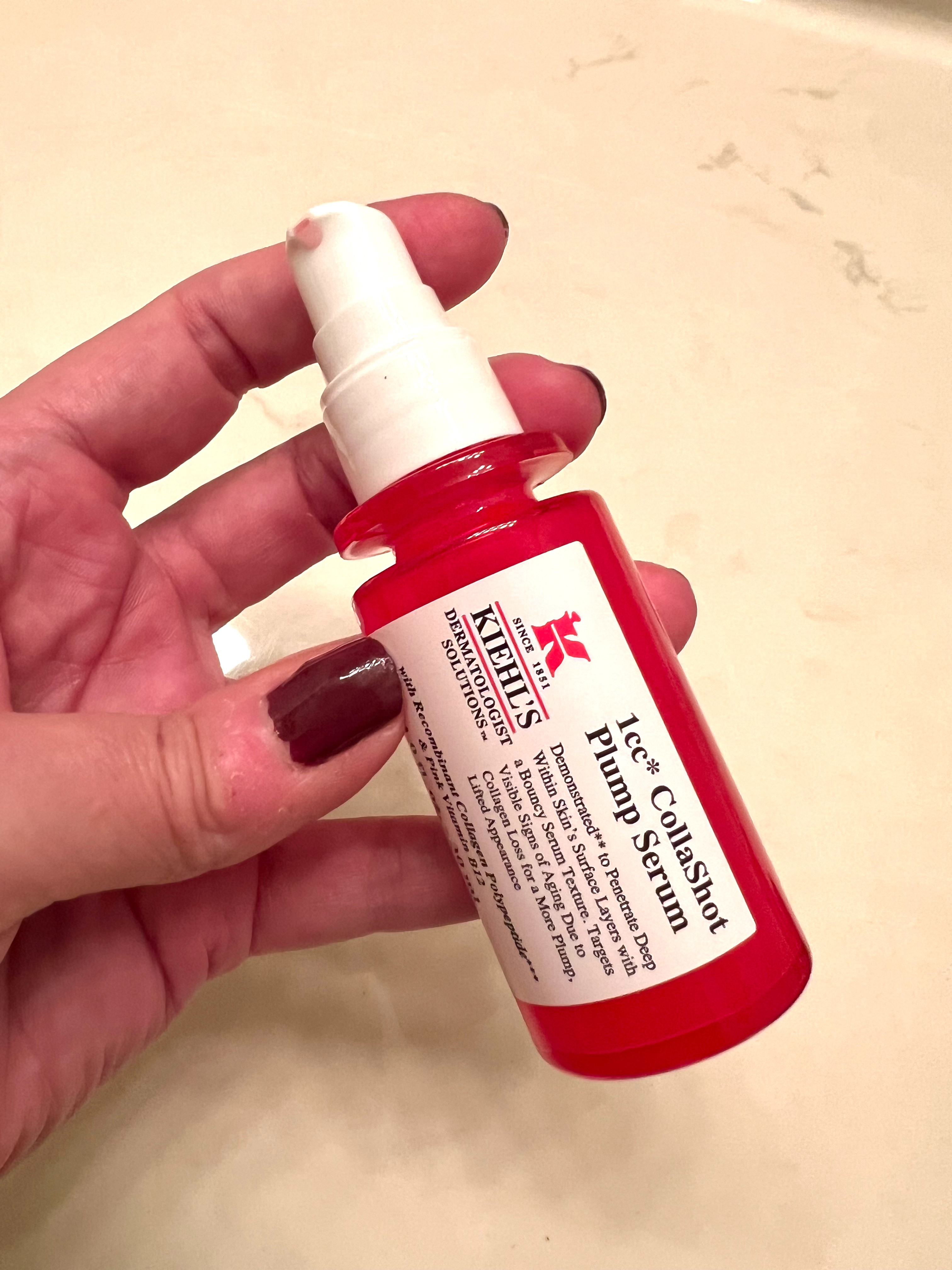Gifted and currently testing! ❤️ Kiehls new Collashot Plump Serum. I'm excited about the texture and the over the top instant moisture but I'm staying realistic about the collagen claims and will report back with my thoughts after some time. But the instant results are that freshly hydrated "I drink a lot of water" look on your skin. And I really like that @Kiehls.  #KiehlsCollashot #matureskin #skinplumping #skinhydration #haratedskinover50 #over50skincare #matureskincareover50 

 #LTKmorningroutine #LTKOver40 #LTKBeauty