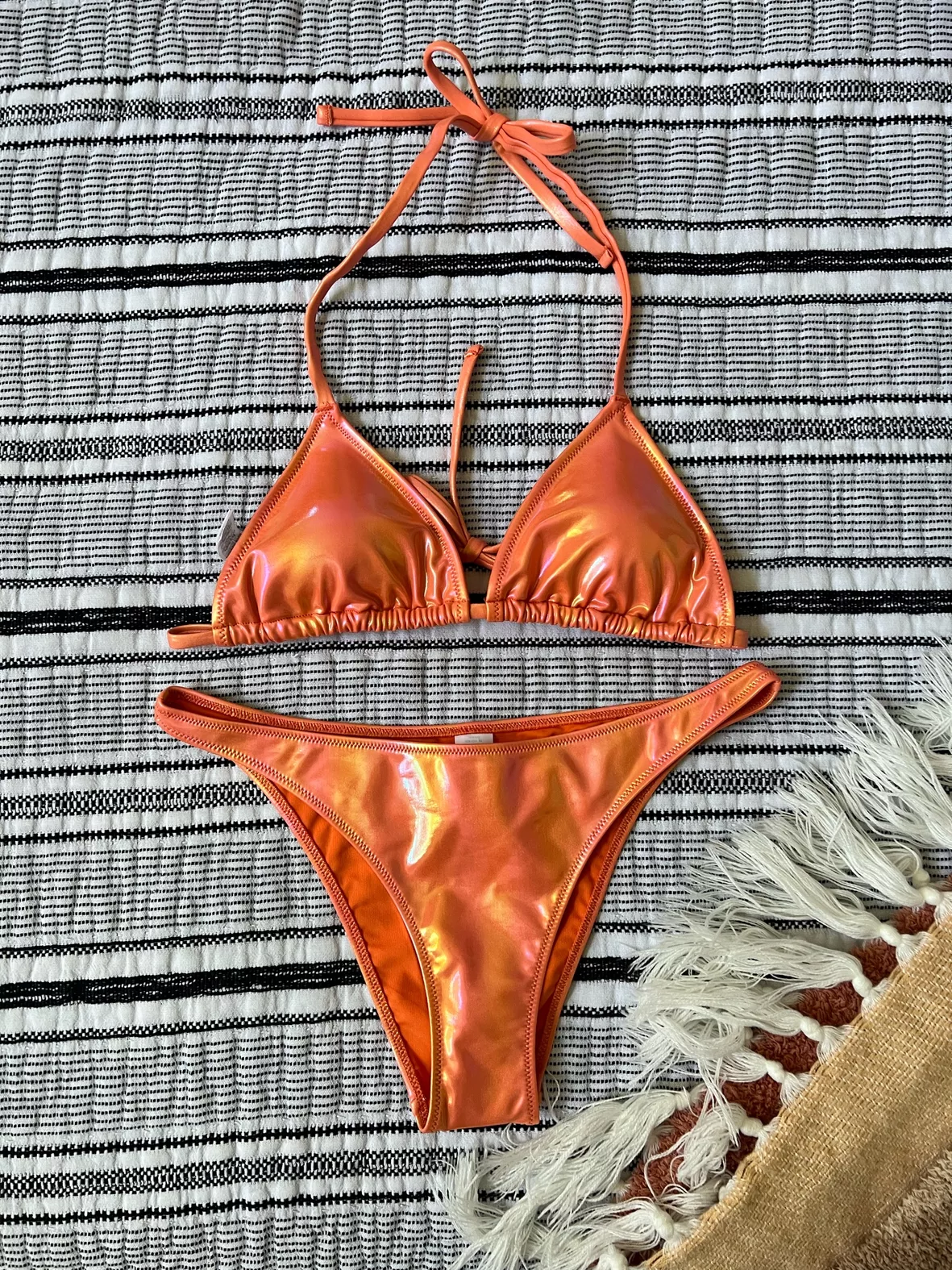 Aerie Metallic String Triangle … curated on LTK