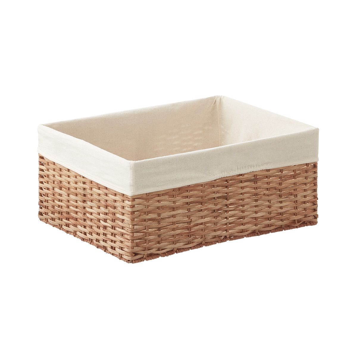 Large Montauk Rattan Rectangular Bin Natural | The Container Store