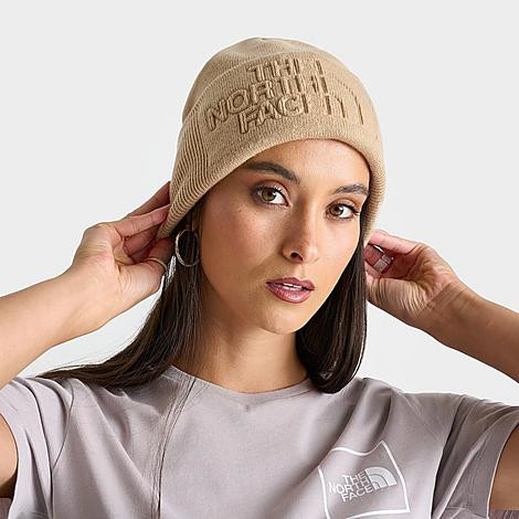 The North Face Inc Urban Embossed Beanie Hat in Beige/Khaki Stone | Finish Line (US)
