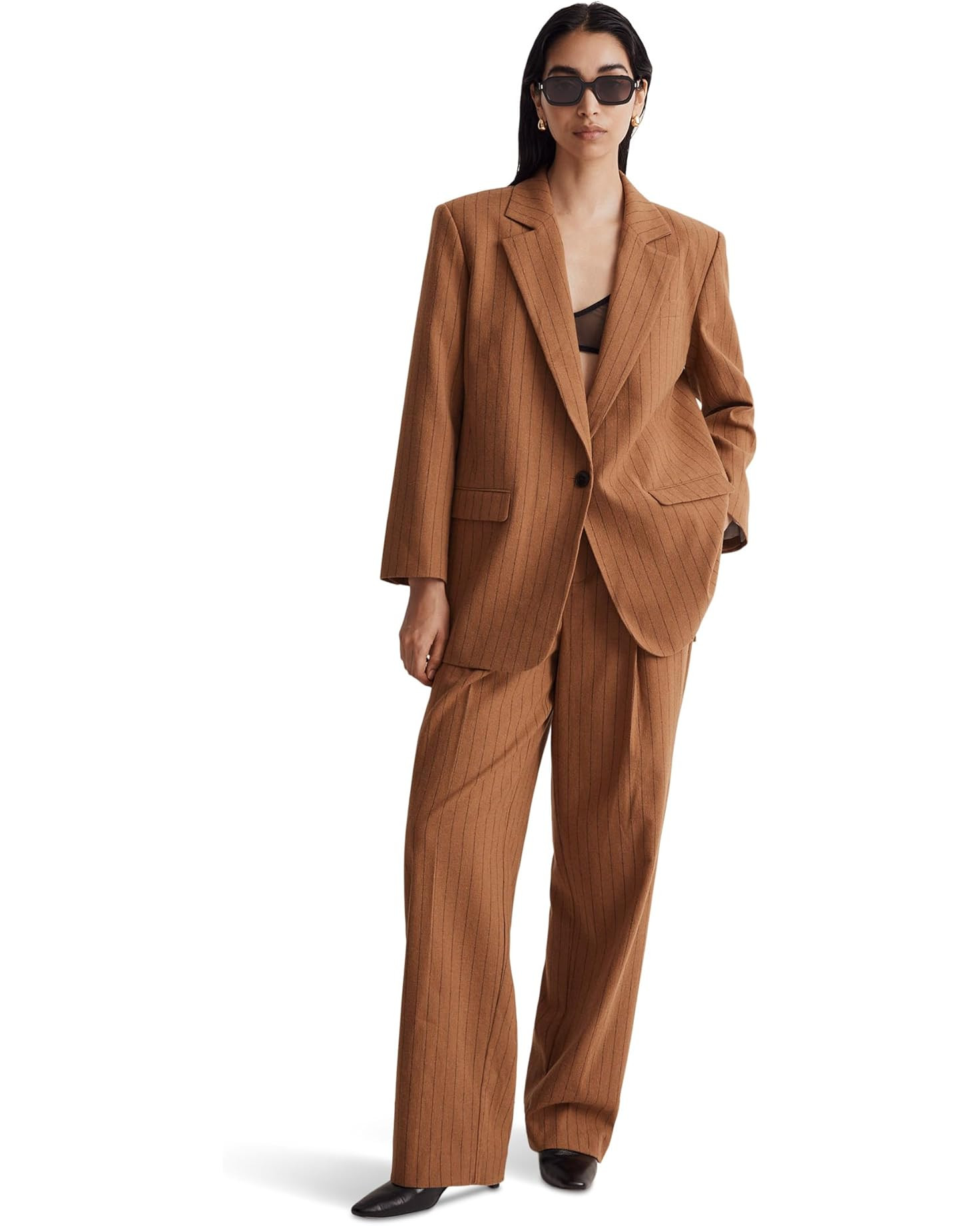 Oversized Blazer in Pinstripe | Zappos