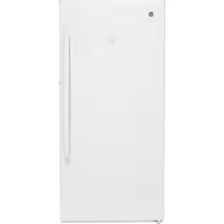 GE Garage Ready 14.1 cu. ft. Frost Free Defrost Upright Freezer in White FUF14DLRWW - The Home De... | The Home Depot