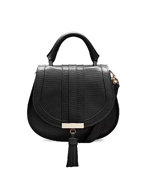 Mini Venice Embossed Lizard Leather Saddle Bag | Saks Fifth Avenue