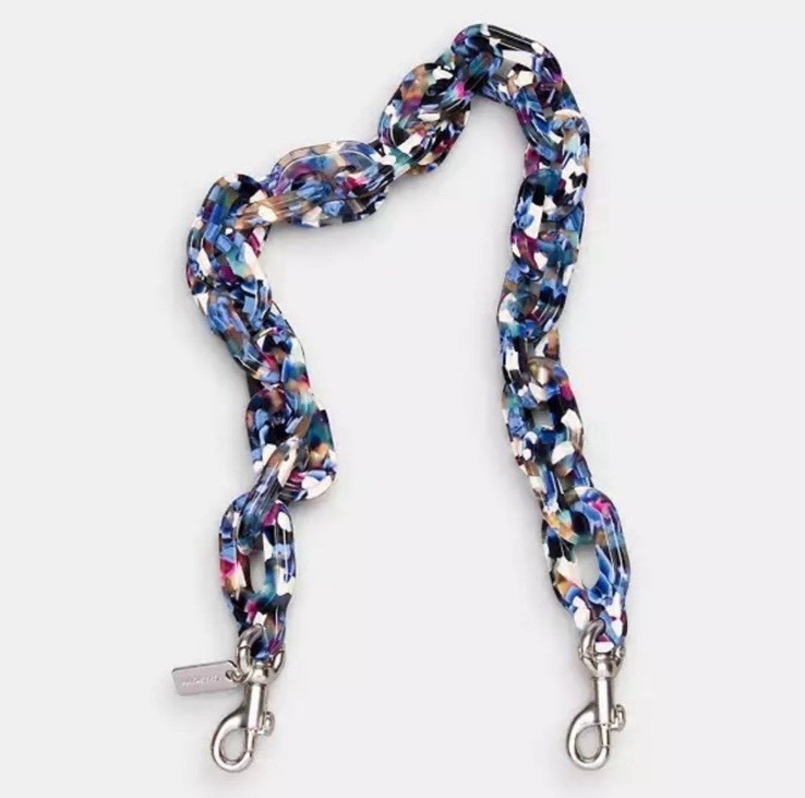 Coach COACHTOPIA Short Chain Strap with Recycled Plastic in Blue Multi CK544 | eBay US