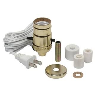 Commercial Electric Brass DIY Make-a-Lamp Bottle Adaptor Kit 81575 | The Home Depot