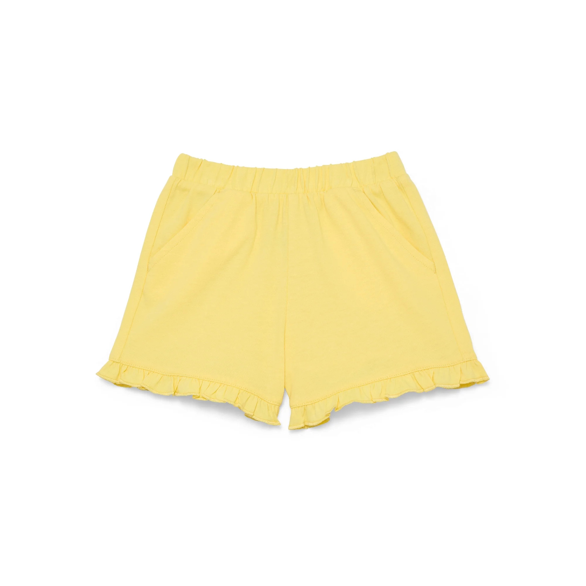 Wonder Nation Toddler Girls Ruffle Hem Shorts, Sizes 18M-5T | Walmart (US)